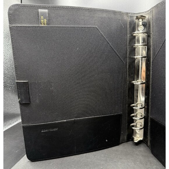 Vintage Day Timer Planner Organizer 7 Ring Binder Black Leather Made In USA 1995 - Picture 5 of 9